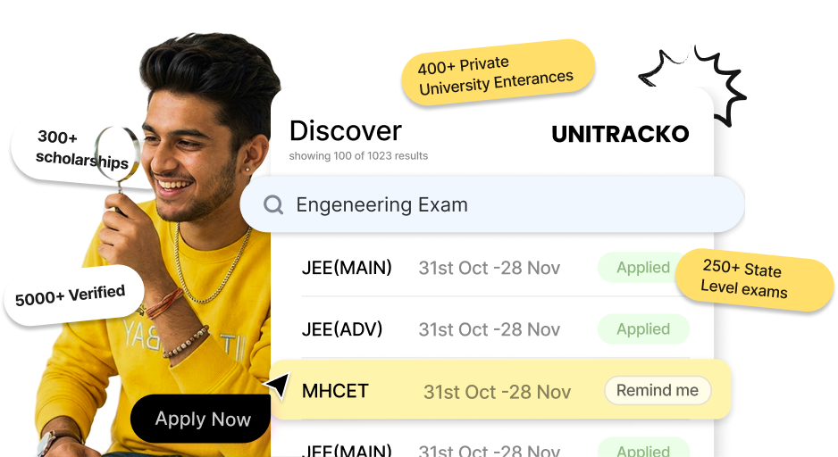 Exam discovery interface